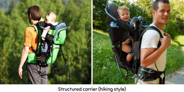 Hiking structured carriers